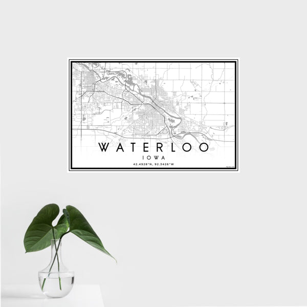 Waterloo - Iowa Classic Map Print