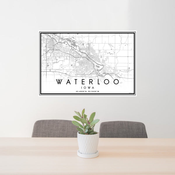 Waterloo - Iowa Classic Map Print