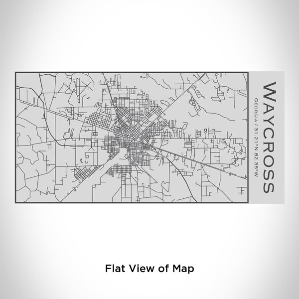 Rendered View of Waycross Georgia Map Engraving on 17oz Stainless Steel Insulated Cola Bottle