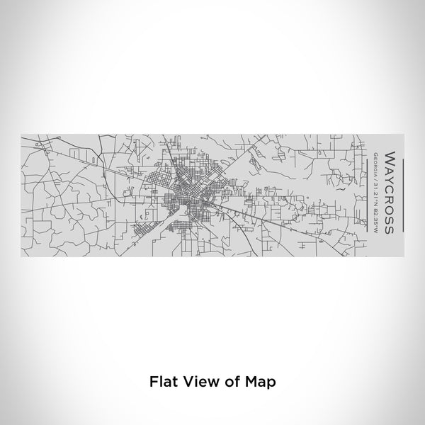 Rendered View of Waycross Georgia Map Engraving on 10oz Stainless Steel Insulated Cup with Sipping Lid