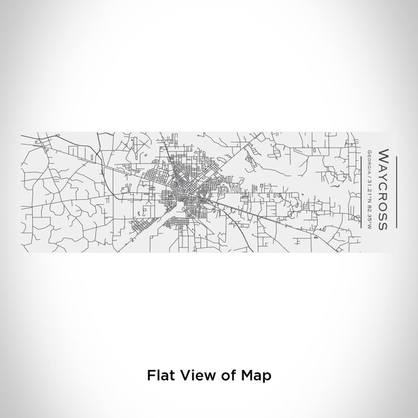 Rendered View of Waycross Georgia Map Engraving on 10oz Stainless Steel Insulated Cup with Sliding Lid in White