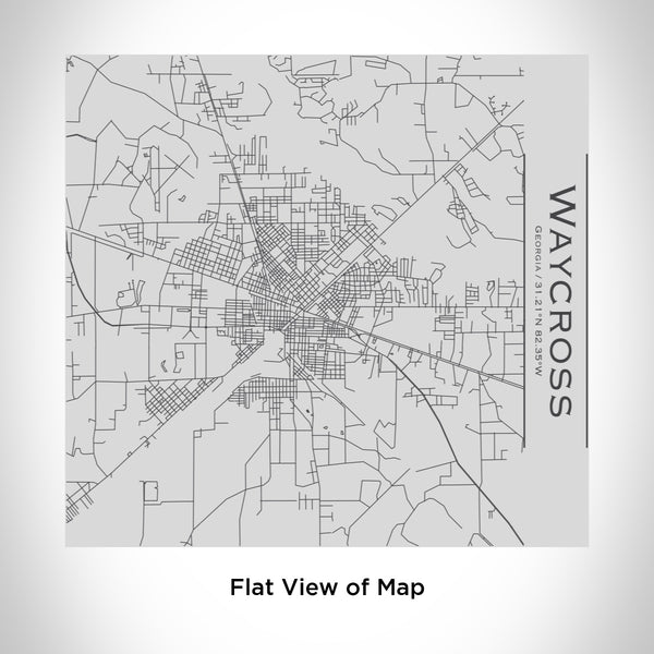 Rendered View of Waycross Georgia Map Engraving on 17oz Stainless Steel Insulated Tumbler
