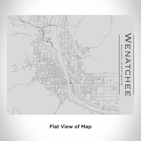 Wenatchee - Washington Map Bottle with Bamboo Top