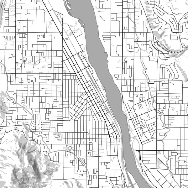 Wenatchee - Washington Classic Map Print