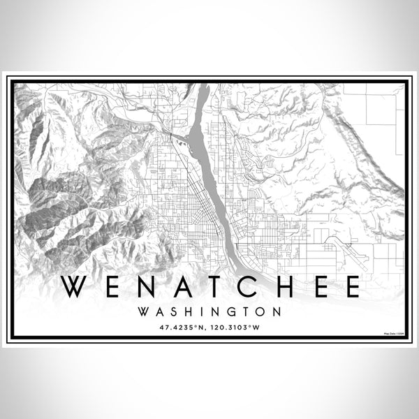 Wenatchee - Washington Classic Map Print