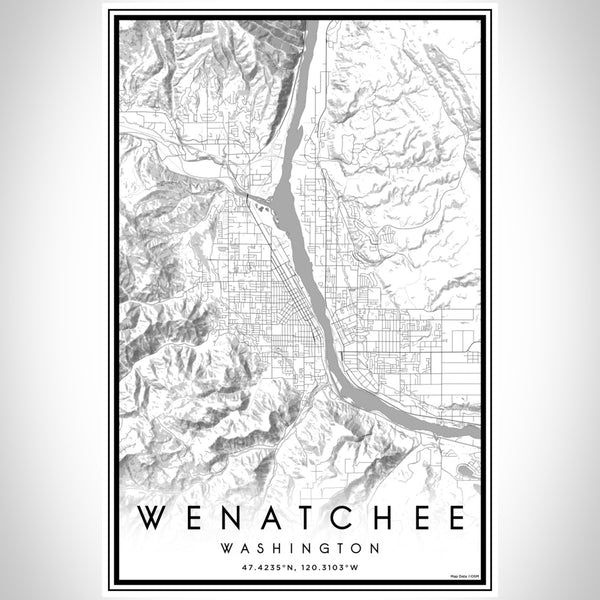 Wenatchee - Washington Classic Map Print