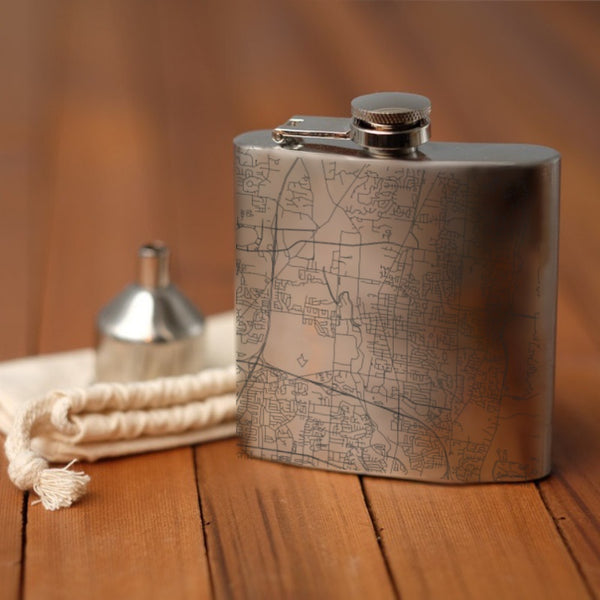 Westerville - Ohio Map Hip Flask