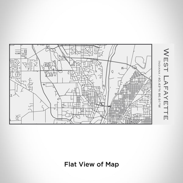 Rendered View of West Lafayette Indiana Map Engraving on 17oz Stainless Steel Insulated Cola Bottle in White