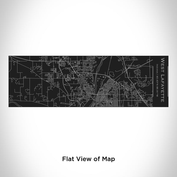 Rendered View of West Lafayette Indiana Map Engraving on 10oz Stainless Steel Insulated Cup with Sliding Lid in Black