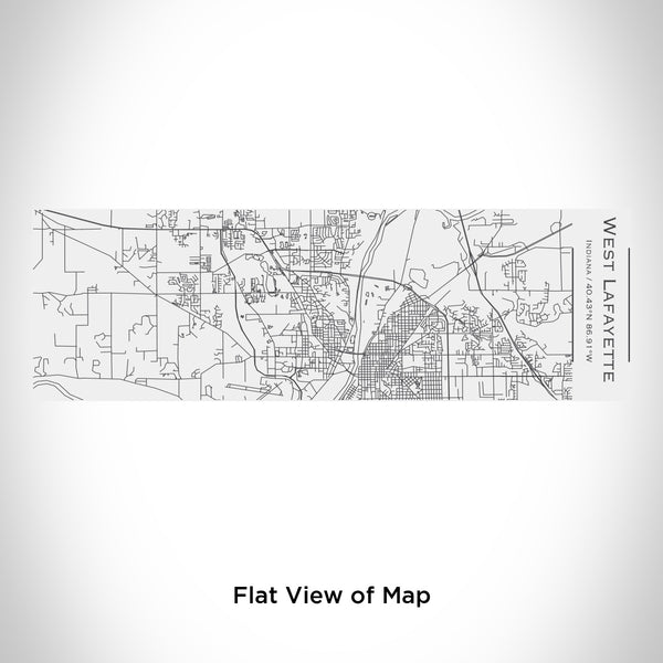 Rendered View of West Lafayette Indiana Map Engraving on 10oz Stainless Steel Insulated Cup with Sliding Lid in White