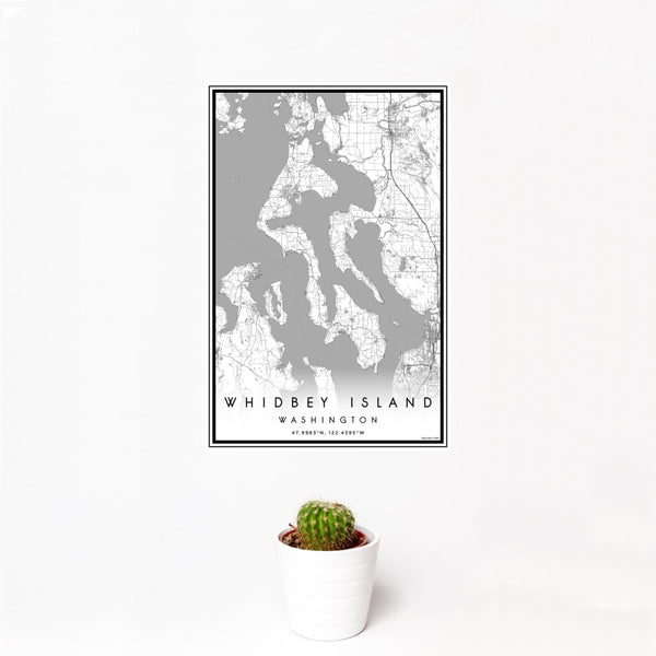 Whidbey Island - Washington Classic Map Print