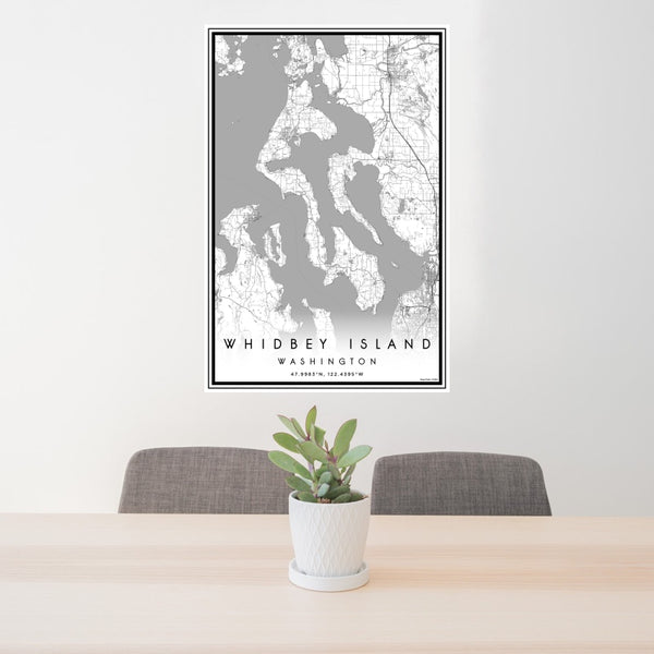 Whidbey Island - Washington Classic Map Print