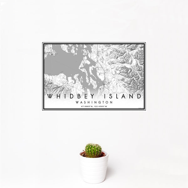 Whidbey Island - Washington Classic Map Print