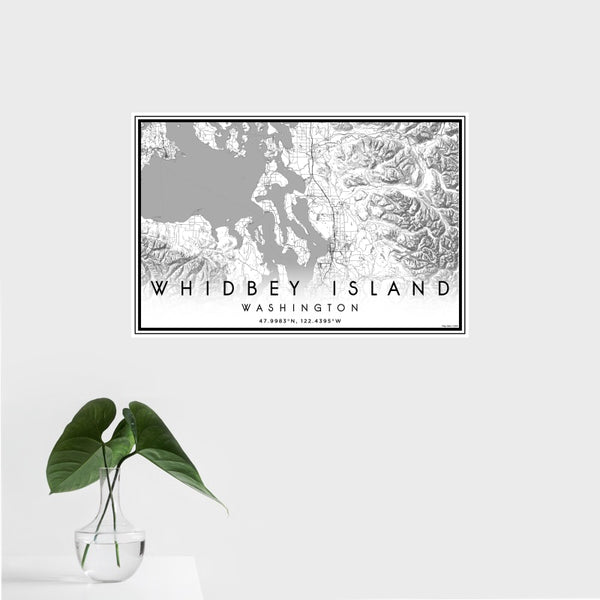 Whidbey Island - Washington Classic Map Print
