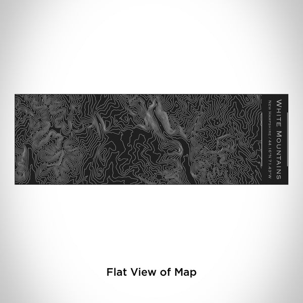 Rendered View of White Mountains New Hampshire Map Engraving on 10oz Stainless Steel Insulated Cup with Sliding Lid in Black