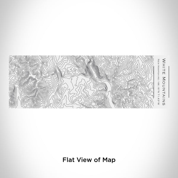 Rendered View of White Mountains New Hampshire Map Engraving on 10oz Stainless Steel Insulated Cup with Sliding Lid in White