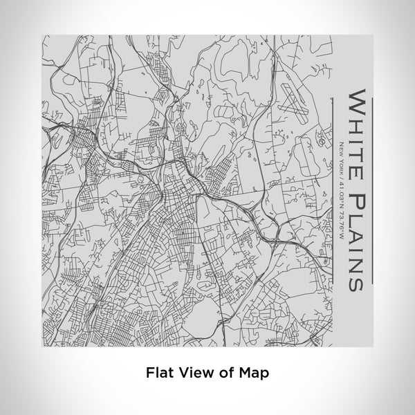 Rendered View of White Plains New York Map Engraving on 17oz Stainless Steel Insulated Tumbler