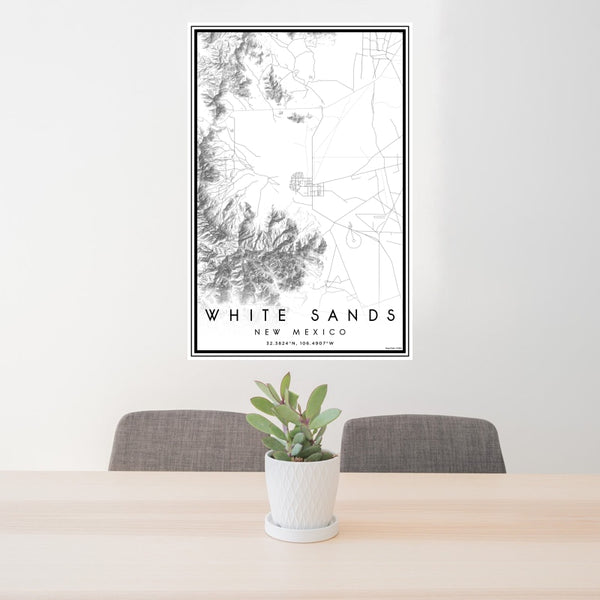 White Sands - New Mexico Classic Map Print