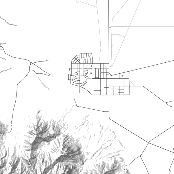 White Sands - New Mexico Classic Map Print