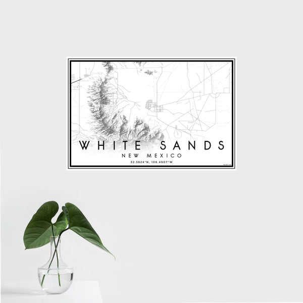 White Sands - New Mexico Classic Map Print