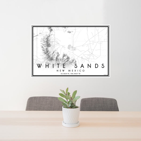 White Sands - New Mexico Classic Map Print
