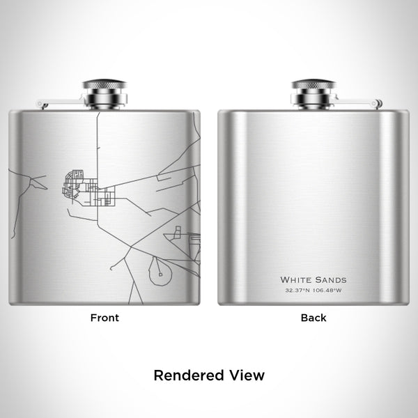 Rendered View of White Sands New Mexico Map Engraving on undefined