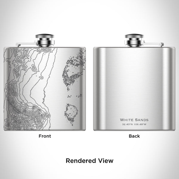 Rendered View of White Sands New Mexico Map Engraving on undefined