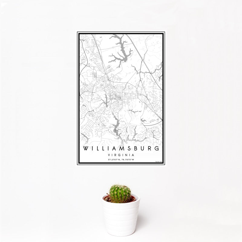 Williamsburg - Virginia Classic Map Print