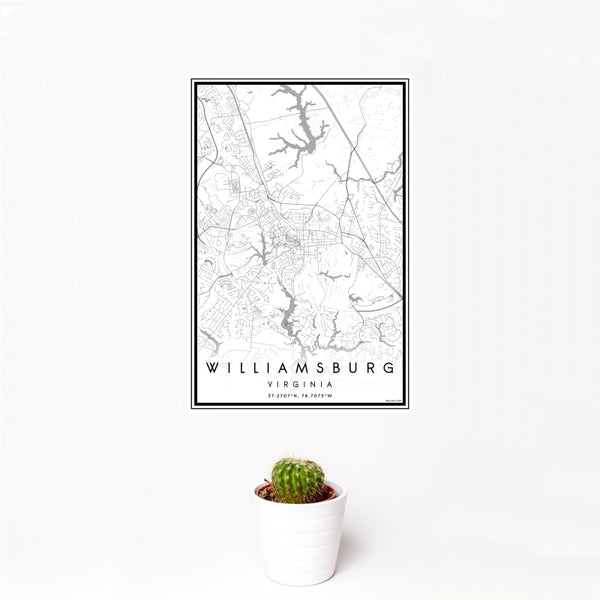 Williamsburg - Virginia Classic Map Print