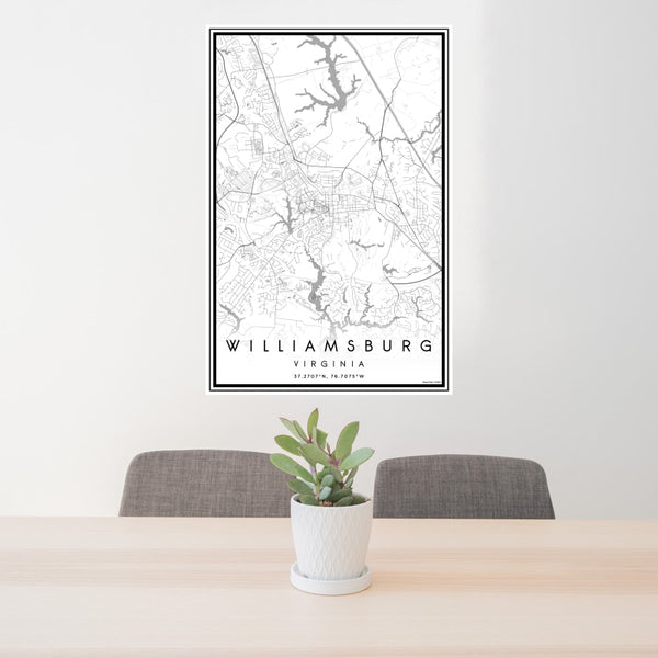Williamsburg - Virginia Classic Map Print