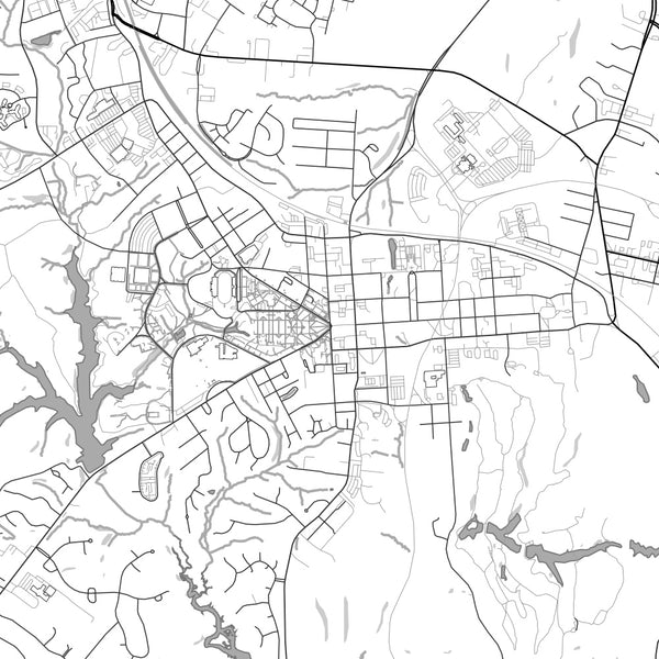 Williamsburg - Virginia Classic Map Print