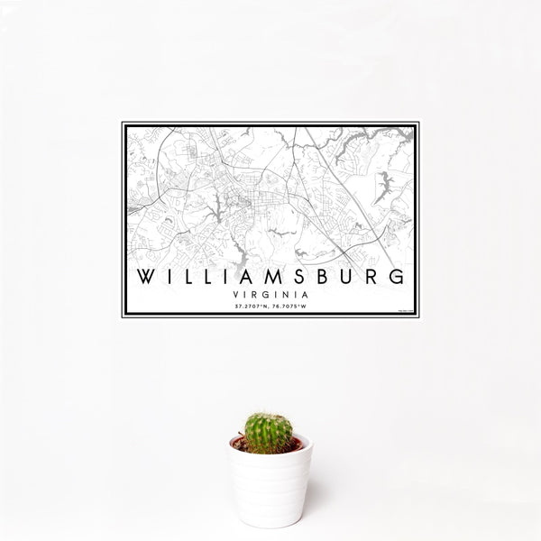 Williamsburg - Virginia Classic Map Print