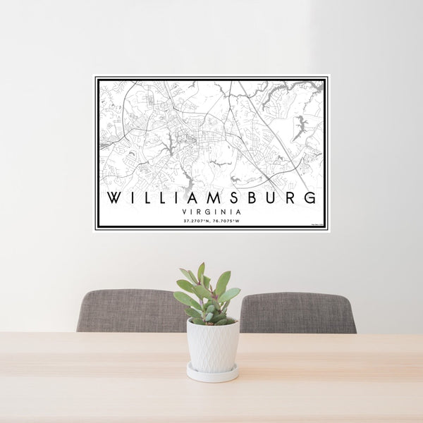 Williamsburg - Virginia Classic Map Print
