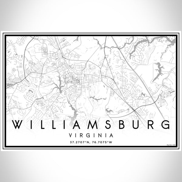 Williamsburg - Virginia Classic Map Print