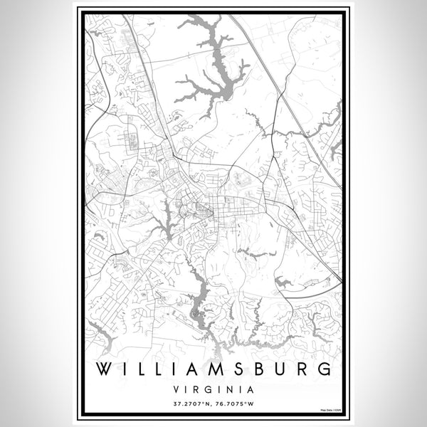 Williamsburg - Virginia Classic Map Print