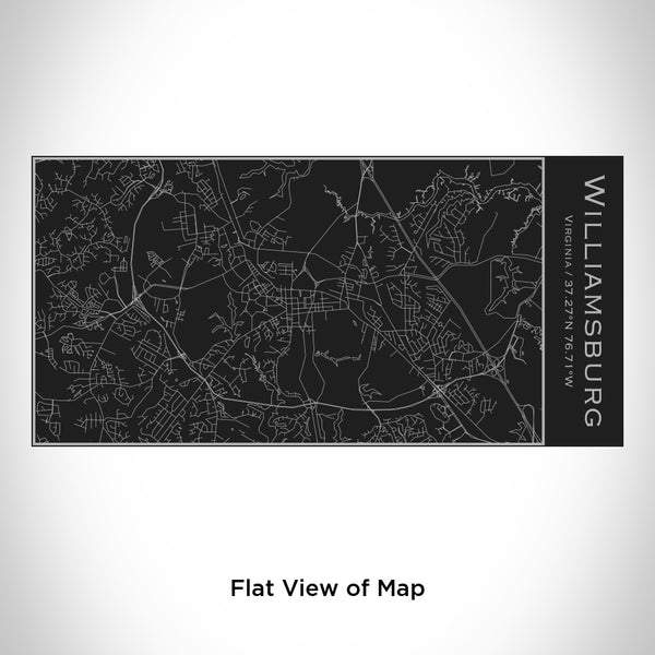 Williamsburg - Virginia Map Insulated Bottle in Matte Black
