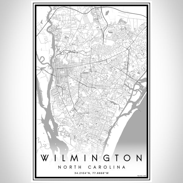 Wilmington - North Carolina Classic Map Print