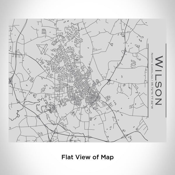 Rendered View of Wilson North Carolina Map Engraving on 20oz Stainless Steel Insulated Bottle with Bamboo Top