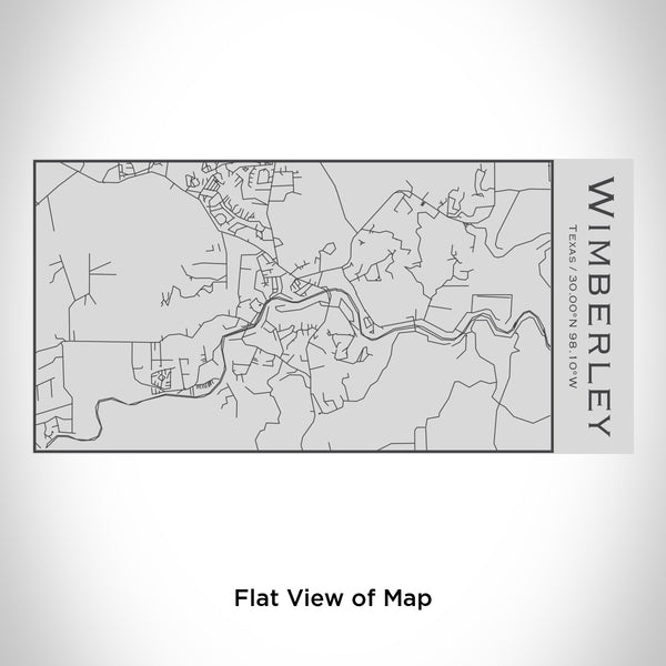 Rendered View of Wimberley Texas Map Engraving on 17oz Stainless Steel Insulated Cola Bottle