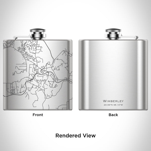 Rendered View of Wimberley Texas Map Engraving on undefined