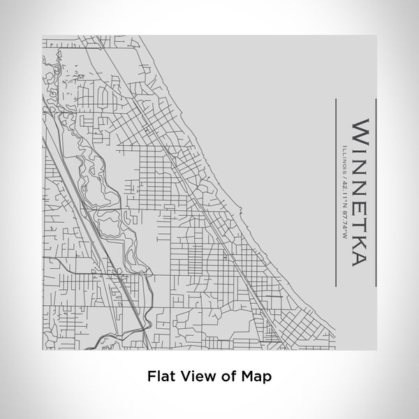 Rendered View of Winnetka Illinois Map Engraving on 17oz Stainless Steel Insulated Tumbler