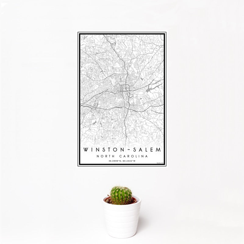 Winston-Salem - North Carolina Classic Map Print