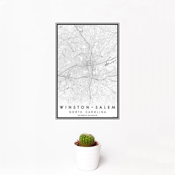 Winston-Salem - North Carolina Classic Map Print