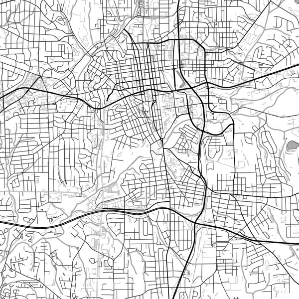 Winston-Salem - North Carolina Classic Map Print