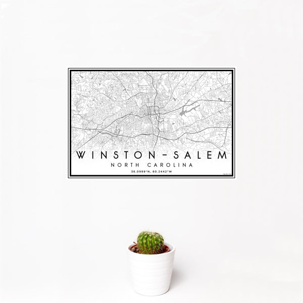 Winston-Salem - North Carolina Classic Map Print