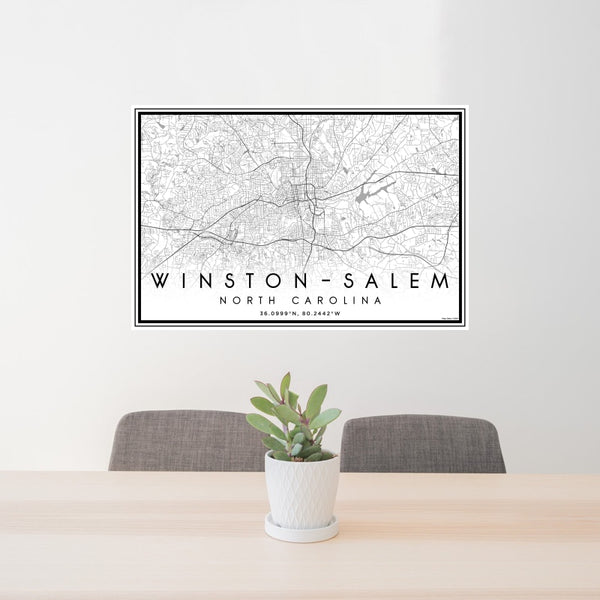 Winston-Salem - North Carolina Classic Map Print