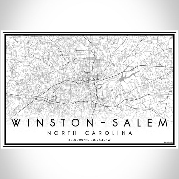Winston-Salem - North Carolina Classic Map Print