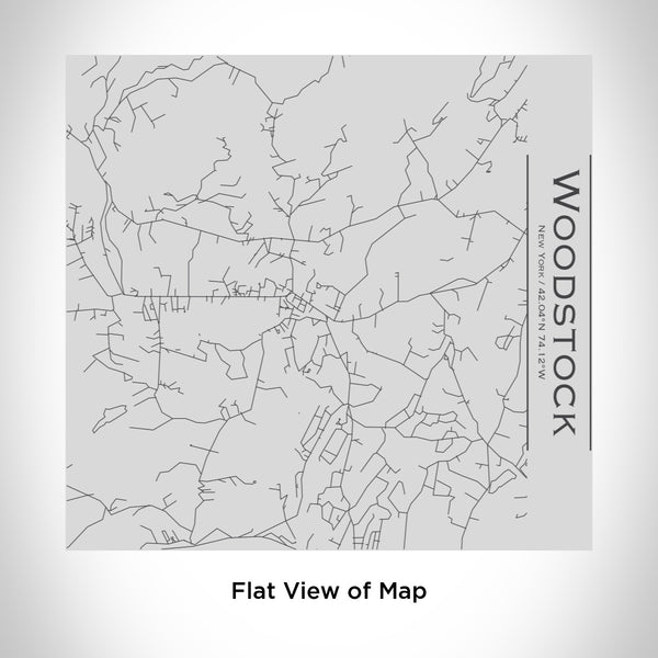 Rendered View of Woodstock New York Map Engraving on 17oz Stainless Steel Insulated Tumbler