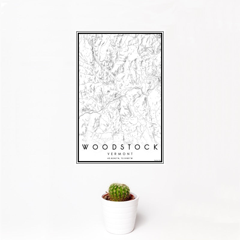 Woodstock - Vermont Classic Map Print