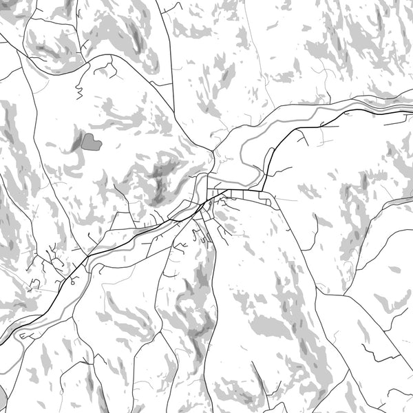 Woodstock - Vermont Classic Map Print